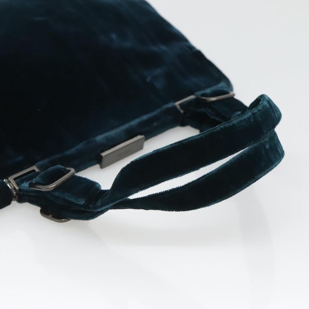 PRADA Tote Bag Velor Navy Silver - Picture 7 of 12